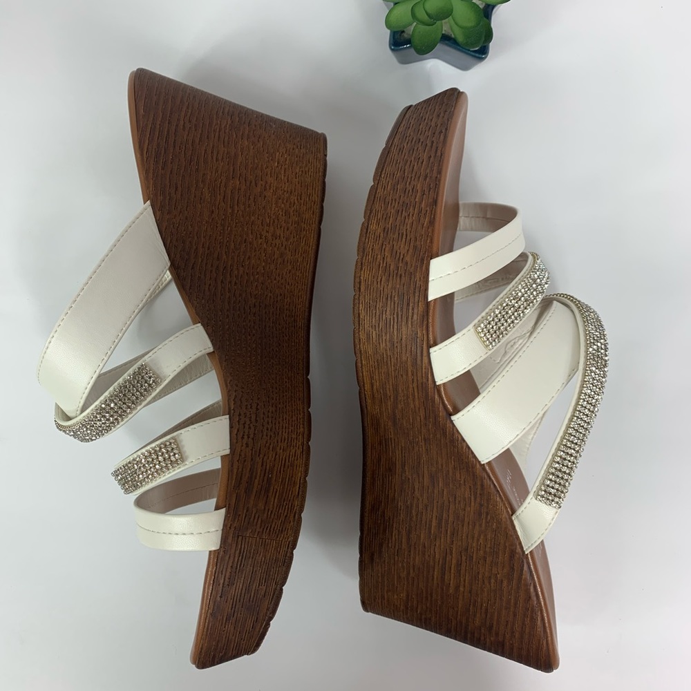 Italian Shoemaker Shoes Platform Sandals Leather - Picture 4 of 8